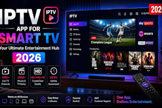 install, setup iptv player on samsung tizen, lg, firestick, smart tvs with panel