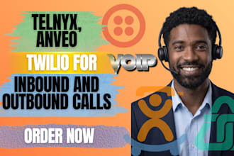 create upgraded anveo twilio telnyx for inbound and outbound calls
