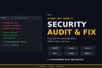 audit and fix security issues in your vibe coded ai app