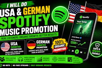 do USA spotify music promotion german spotify promotion