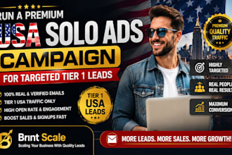run a premium USA solo ads campaign for targeted tier 1 leads