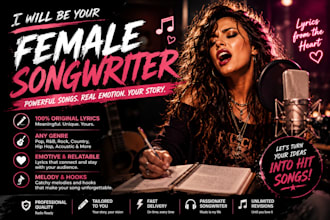 be your female singer, songwriter and vocalist