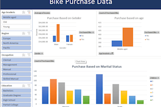clean data and make insightful dashboards using excel