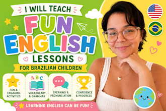 teach fun english lessons for brazilian children