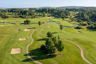 design propose gold course realistic render, miniature golf courses, public park