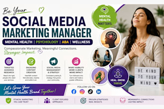 be your mental health psychology aba wellness for social media marketing manager