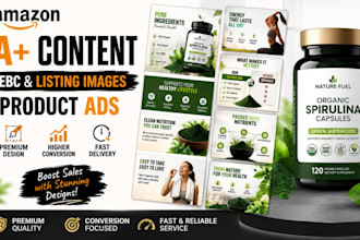 design amazon a plus ebc product listing images and product ads design