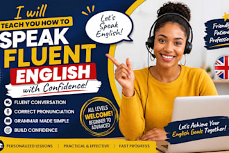teach you how to speak fluent english with confidence