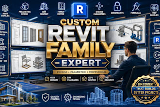 create revit family parametric, family bim content, revit family library