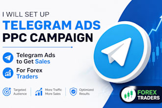 set up telegram ads PPC campaign, telegram ads to get sales, forex traders