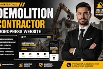 design professional demolition contractor wordpress website