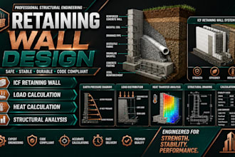 structural retaining wall load calculation heat calculation icf retaining wall