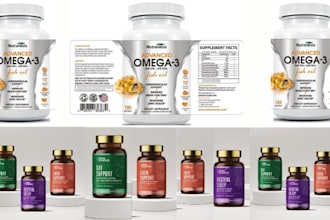 design supplement labels and vitamin bottle packaging in adobe illustrator