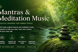 compose original meditation music, mantras and inmersive soundscapes