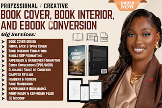 design book cover, book interior, and ebook conversion