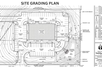 design site grading plan using autocad, erosion plan, site plan, utility plan