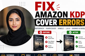 fix amazon KDP paperback cover spine bleed errors kindle ebook lulu publishing