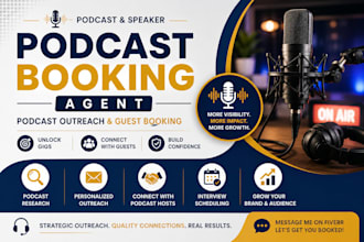 do podcast outreach, guest booking and podcast PR for your brand