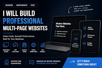 build a modern responsive multi page business website