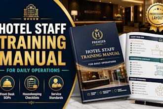 design a hotel staff training manual for daily operations