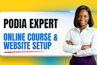 build your podia website online course website or community setup