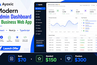 build a responsive admin dashboard or business web app