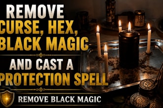 remove curse, hex, black magic and cast a protection spell, remove black magic