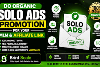 do organic solo ads promotion for your MLM and affiliate link