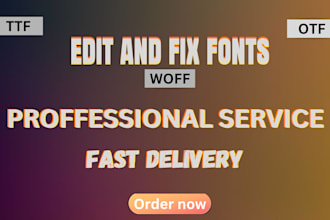 edit, correct, rename or fix ttf, otf, woff font file