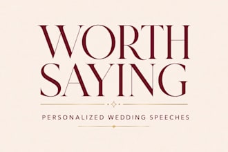 write your personalized wedding speech