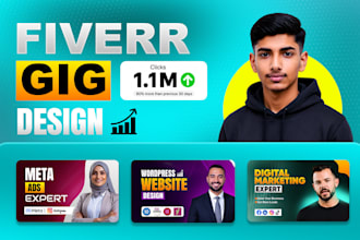 design professional fiverr gig images, banners,thumbnails