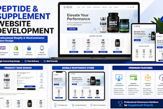 build your peptide, research chemical, or supplement ecommerce website