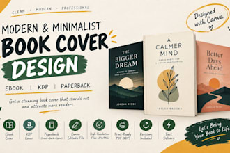 do modern minimalist book cover design canva ebook cover minimal KDP book cover