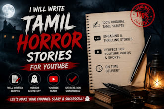 write engaging tamil horror stories for youtube
