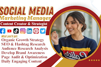 be your social media manager, instagram content creator, post design strategist