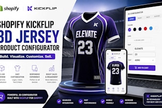 do shopify kickflip 3d jersey product configurator for custom sportswear