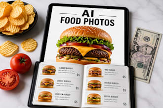 create realistic ai food photography and restaurant menu