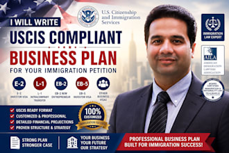 write a uscis compliant business plan for your immigration petition