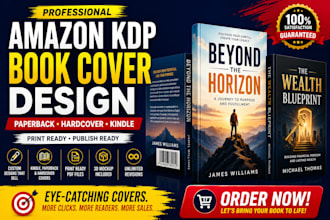 design amazon KDP book cover, paperback and hardcover cover