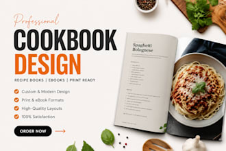 design modern kdp recipe book, gut health, gluten free, italian cookbook design