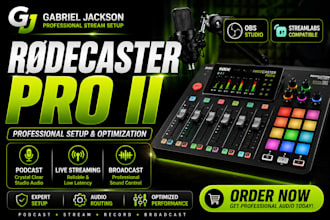 setup rodecaster pro ii for streaming, podcast and recording