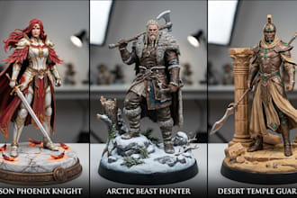 3d print and paint anime figure model action figure statues stl resin printing