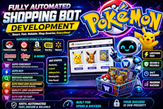 build auto purchase bot, auto checkout bot, auto buying bot, pokemon bot