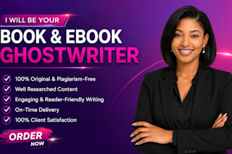 ghostwrite your fiction or nonfiction ebook  KDP book writer