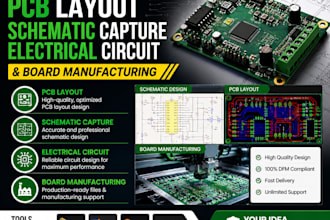 design pcb layout, schematic, circuit design, arduino and embedded firmware pcb