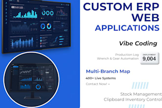 develop a custom erp system with dashboard