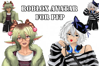 draw roblox anime avatar fanart character design oc anime avatar for youtube pfp
