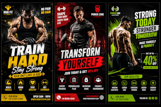design professional gym posters