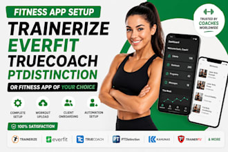 setup trainerize everfit truecoach ptdistinction or fitness app of your choice