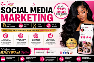 be your hair extension, beauty spa, hair salon spa beauty social media marketing
